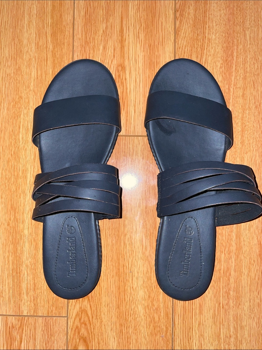 Timberland Women's Black Multi-Strap Slide Sandals